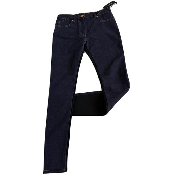 NWT $925 Versace Women's Denim Blue Jeans Size 27 US 1003998 Made in Italy - Picture 8 of 16